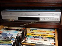 Sony DVD/VHS (no remote) player w/ various VHS