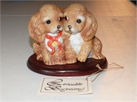 Homco 1988 Loveable Beginnings porcelain puppies