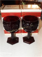 Avon 1876 Cape Cod - 2 water goblets w/ original