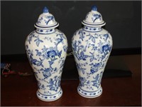 Matching Ginger Jars - 16"h china blue fine