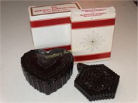 Avon 1876 Cape Cod heart trinket box & 2- 1990