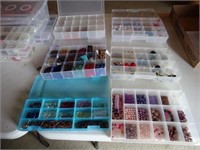 6 containers asstd beads