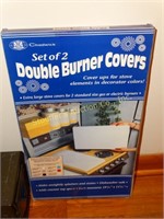 Set of 2 double burner covers - new in box