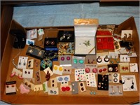 Assorted costume jewelry earrings, jewelry sets,