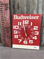 Budweiser clock tin sign