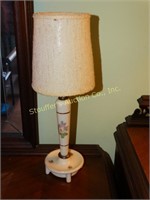 2 Floral porcelain lamps - 15"h