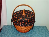 Longaberger Pumpkin Basket w/ plastic liner &