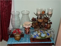 2 Glass globes 11 1/2"h , votive candle