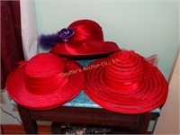 3 Ladies red hats