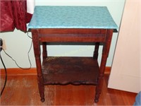 Wood end table - 23"w X 15"d X 29"h