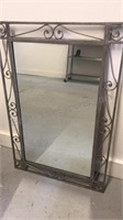 Large wall mirror with metal trim 2’ x 3’