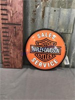Harley-Davidson Sales Service porcelain sign