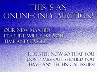 Auctioneer's Note: Online-Only Bidding!