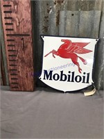 Mobiloil porcelain sign