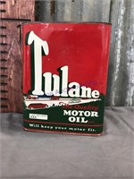 Tulane Motor Oil two gallon can, no lid