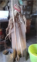 Old wood ironing board and rope