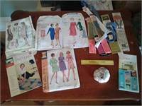 Vintage dress patterns and fabric