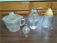 Glass juicer and syrup dispensers