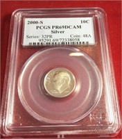 2000 S 10C PCGS PR69DCAM Silver