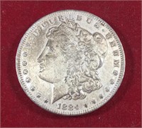 1884 O Morgan Dollar AU