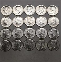 20- 1964p Uncirculated Kennedy Half Dollars