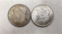 2 1921p Uncirculated Morgan Silver Dollar