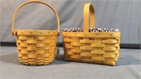 2 small Longaberger baskets