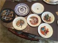 Group of Plates and Napkin Rings