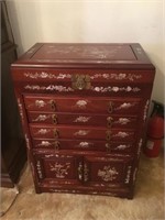 Mother of Pearl Inlaid Butlers Cabinet