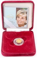 Coin Princess Diana 1 Pound Gold Coin 1.24 Grams