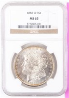 Coin 1883-O Morgan Silver Dollar NGC MS63