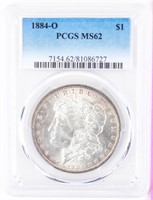 Coin 1884-O Morgan Silver Dollar PCGS MS62