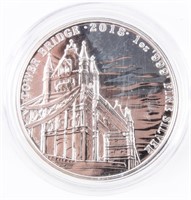 Coin 2018 Tower Bridge 2 P .999 Silver