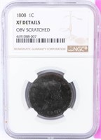 Coin 1808 Large Cent Certified NGC XF Details