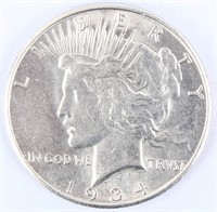 Coin 1934-S Peace Silver Dollar Choice BU