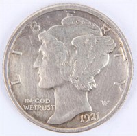 Coin 1921-D Mercury Dime Extra Fine Key Choice