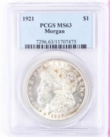 Coin 1921 Morgan Silver Dollar PCGS MS63