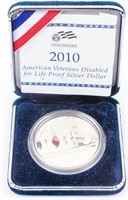 Coin 2010 American Vetrians Disabled Proof $