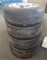 4 Hankook Ventus Tires On Aluminum Rims 245/20 95y