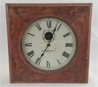 Self Winding Clock Co Large 21" Clock In Oak Case