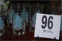 (8) Culbertson Christmas Glasses -Lighter in Color