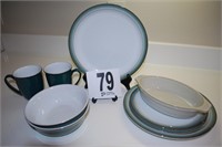 Denby (Made in England): (2) Plates, (12) Bowls,