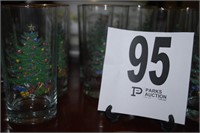 (12) Culbertson Christmas Glasses
