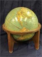 4WORLD GLOBE ON WOODEN STAND, 1950'S VITO-GRAPHIC