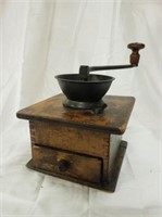 COFFEE GRINDER, HAND TURN W/DRAWER