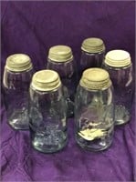 ROOT CANNING JARS, SET OF (6) 2-QT