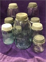 CANNING JARS, LOT OF (10) ASSORTED, INCLUDING