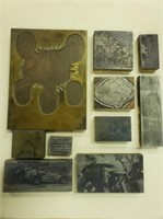 PRINTING PLATES, GROUP OF (10), AUTO RACING