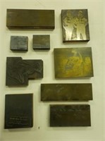 PRINTING PLATES, GROUP OF (9) AUTO RACING