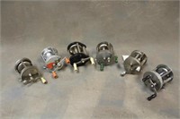 (6) Assorted Vintage Casting Reels, Including